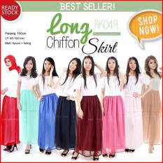 Korean Long Chiffon Skirt Rok Panjang Wanita RK049