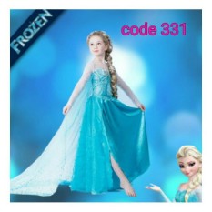 KOSTUM ELSA FROZEN IMPORT/ BAJU DRESS PESTA ULANG TAHUN ANAK