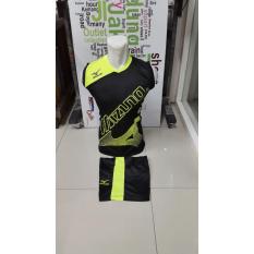 Kostum Singlet Kaos Sepakbola Futsal Volly Takraw Bahan Dryfit M L XL Hijau Hitam Plus Celana Pendek 24.2