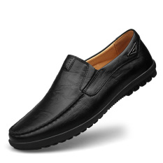 Kota Camel Pijakan Empuk Sepatu Kulit Sepatu Pria (90168 Hitam Tambah Beludru Model)