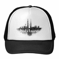 Kuala Lumpur Malaysia Tinta City Trucker Topi Bisbol Topi Nylon Mesh Topi Keren Anak Topi Yang Dapat Dibentuk Hadiah-Intl