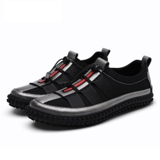 Musim semi Trendi Pria Ekspor barang sisa cuci gudang harga sangat murah sepatu kasual Pria Kulit lembut Pijakan empuk sepatu sneaker Sepatu kulit sepatu olahraga