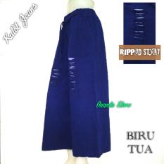 KULOT JEANS SOBEK - KULOT SOBEK - DENIM RIPPED - Celana Panjang Wanita - Kulot Panjang