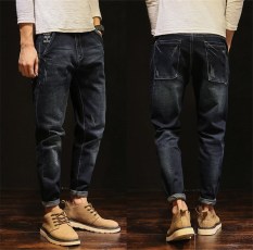 Kupang Harem Luru
s Ukuran Besar Celana Panjang Pemuda Celana Jeans Pria (D030)