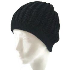 Kupluk beanie rajut LCKup001 - Hitam