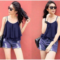 kyoko fashion blouses may - (navy blue)