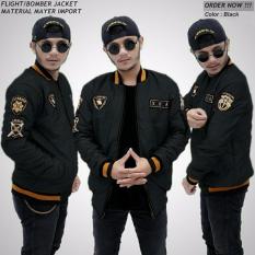 KZ7 Jaket bomber XUA pria keren - Hitam - Black