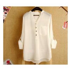 LF Blouse Wanita Lengan Panjang Monica / Blouse Cewek / Blouse Wanita Erisa / Blouse Bangkok Style / Blouse Modern / Sabrina Wanita NR - Putih / baju wanita / atasan sabrina / baju sabrina / blouse sabrina / baju wanita / Top atasan sabrina D3C
