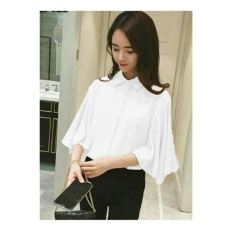 LF Sabrina Polos Lengan pendek Angela / Blouse Cewek / Blouse Wanita Gita / Blouse Korean Style Batwing Putih / Sabrina Wanita Polos NR - Putih / baju wanita / atasan sabrina / baju sabrina / blouse sabrina / baju wanita / Top atasan sabrina D2C