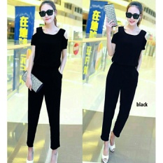 LF Jumpsuit Cewek Korea / Jumpsuit Terlaris / Jumpsuit Korea / Jumpsuit Bahan Berkualitas / Overall / jamsuit Jumpsuit Terusan (izael) NR D30 - Hitam / Jamsut / celana Kodok / Jumsuit D3C