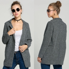 Wanita Musim Dingin Hangat Kerah Parit Wol Mantel Parka Panjang Jaket Luar-Intl
