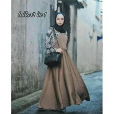 Laila Set 2In1 Busana Muslim Setelan Rok Dan Inner Murah Baju Hijabers Remaja Muslim Hotd Kekinian