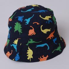 LALANG 50cm Baby Boys' Bucket Sun Protection Hat Dinosaur Printed Cap Blue - intl