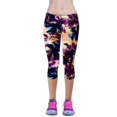 LALANG Legging untuk Olahraga Fitness Stretch Cropped Pants 29#