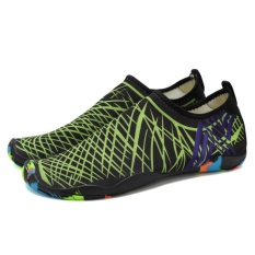 Lalang Pria Wanita Pria Wanita Air Sepatu Cepat Kering Anti-slip Kaki Telanjang Aqua Kets (Green)-Intl