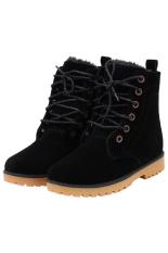 LALANG Wanita Pria Musim Dingin Yang Hangat Martin Indonesia Ngumpul Di Sini Sepatu Boots Hitam