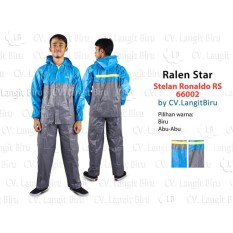 Langitbiru Jas Hujan Dewasa Unisex Stelan RONALDO RS 66002 . Ralen Star Motor