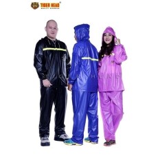 Langitbiru Jas Hujan Setelan Glossy 68204 Tiger Head. Stelan Jaket Motor