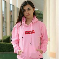 Lanz jaket sweater wanita Jesica oblong pink bahan fleece FASHION terbaru