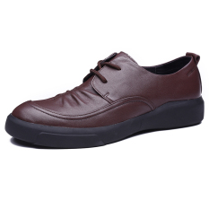 2017 model baru Permukaan Lunak Sepatu Kulit pria Sol Tebal Lapisan pertama kulit sapi Ekspor sepatu pria Kulit asli barang sisa netral bisnis sepatu kasual