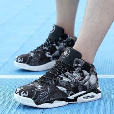 Ukuran Besar Beberapa Olahraga Sepatu, Klasik Profesional Sepatu Basket, Pria dan Wanita Sepatu Lari, Multicolor CLASSIC Sepatu Graffiti, Ready Stock Grey-Intl