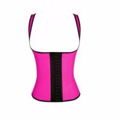 Larisashop Surabaya - Korset 2 in 1 Pelangsing Perut / Pinggang + Pengencang Payudara - Pink