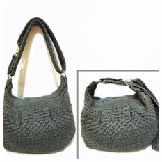 Larisso Shop Tas Rajut Hobo Balon Mini - Abu