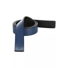 Tali Sabuk Kulit Reversible-Cocok Hermes-Replacement ((36-38), Hitam/Navy)-Intl