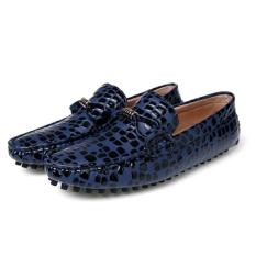 KULIT Leopard Cetak Pria Loafers Penggerak Berkualitas Tinggi Shiny Soft Formal Mengemudi Loafers-Internasional