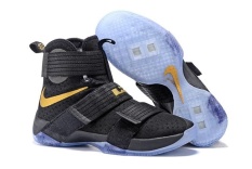 LeBron James Soldier 10 Mid Top Men's Black Sports 2017 FMVP King James Bsketball Shoe NBA Sneakers Original (40-45) - intl