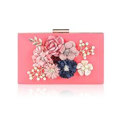 Leegoal Wanita Clutch Tas untuk Acara Di Malam Hari (dengan Tali Rantai), Mutiara