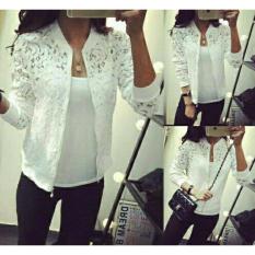 legiONshop-baju cewek kemeja wanita atasan wanita pakaian wanita kemeja wanita jaket wanita JKT BRUKAT 2IN1(jaket+inner) white