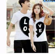 legiONshop-baju pasangan Kaos pasangan atasan couple kaos couple BLACK LOVE (harga 2 kaos)