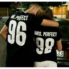 legiONshop-baju pasangan Kaos pasangan atasan couple kaos couple lengan pendek PERFECT PD black(harga 2 kaos)