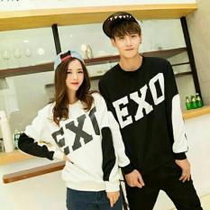 legiONshop-baju pasangan Kaos pasangan T-shirt couple trendy atasan pria dan wanita- EXO -black wahita