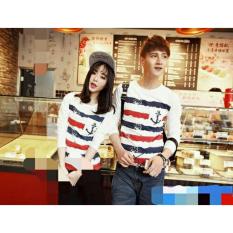 legiONshop-baju pasangan Kaos pasangan T-shirt couple trendy atasan pria dan wanita- SAILOR BLUR - white