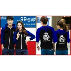 legiONshop-Jaket pasangan baju pasangan jaket pria dan wanita jaket kembar Jaket couple-REAL MADRID-black benhur