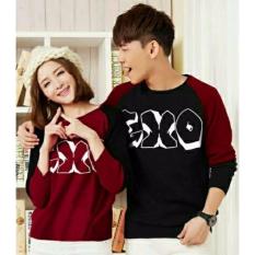 legiONshop-Kaos couple baju pasangan kaos pasangan EXO KIMONO maroon black