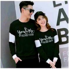 legiONshop-sweater pasangan atasan couple baju pasangan baju couple sweater couple YOU N ME FOREVER black