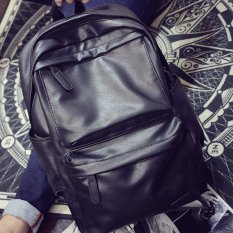 Ransel Fashion Korea Pria Santai Wisata Olahraga Pelajar Kembali Komputer Tas Laptop (Hitam)