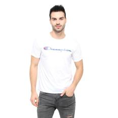LEMONE Tumblr Tee T-shirt Kaos Cowo Katun Premium Baju Pria KAO100017 Putih Champion