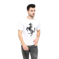 LEMONE Tumblr Tee T-shirt Kaos Cowo Katun Premium Baju Pria KAO100023 Putih Ferari