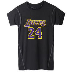 Kebugaran Lengan Pendek Pria Baju Sepak Bola Keelastikan Rompi Pakaian Bola Keranjang (Kobe Bryant Nomor 24)
