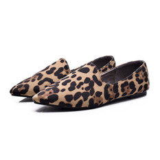 Leopard Musim Gugur Baru Her Datar Mengemudi Sepatu Wanita Sepatu (Krem Macan Tutul)