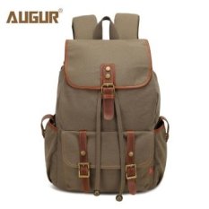 LetDo LetDo Produsen Langsung Guangzhou Ao Kisi Tas Kanvas Tas Pria dan Wanita Backpack, Travel Bag dan Retro Fashion 2107 # (Emerald Green)-Intl
