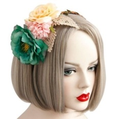 LetDo LetDo Women Gadis Bunga Rambut Aksesoris Headband untuk Pesta Pernikahan-Intl