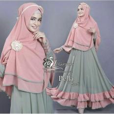 Ladies Fashion Baju Gamis / Gamis Lebaran / Gamis Polos / Syari Wanita EYYA Polos (LLABE) 1N - Hijau ( Dapat Jilbab ) / Hijab Muslimah / Baju Muslimah Wanita / Syari Syari'i Muslim / Gaun Muslim / Long Dress Muslimah Wanita
