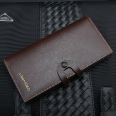 Lee Dompet Tri-lipat Dompet Kulit Sederhana Pria
