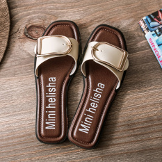 Wanita Datar dengan Non-slip Sendal Korea Modis Gaya Sandal Musim Panas (Pabrik Langsung, tidak Puas atau Kembali)
