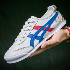 Wild daily round running shoes casual shoes (Putih dan biru)